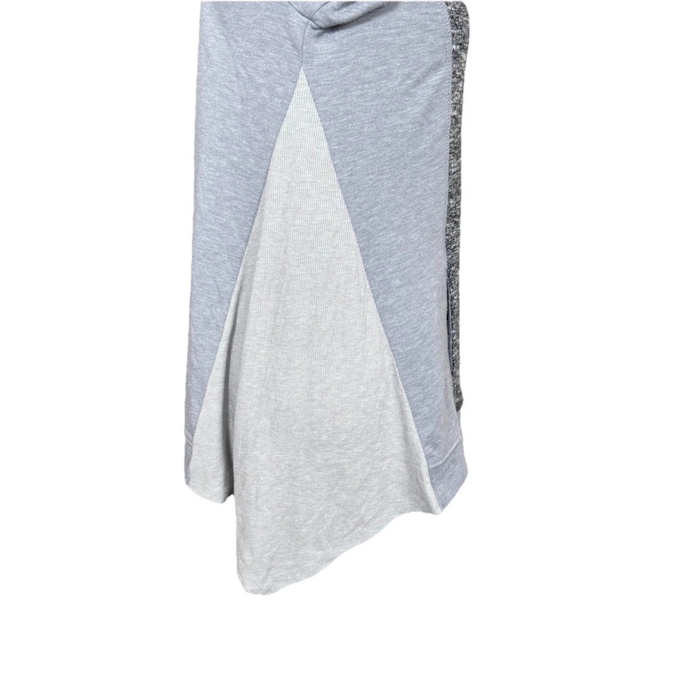 LOGO LORI GOLDSTEIN A-Line Tunic Hoodie Top Gray Color block XS Athleisure QVC - Picture 5 of 11